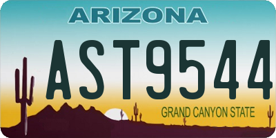 AZ license plate AST9544