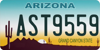 AZ license plate AST9559