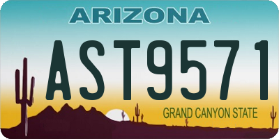 AZ license plate AST9571