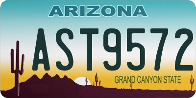 AZ license plate AST9572