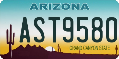 AZ license plate AST9580