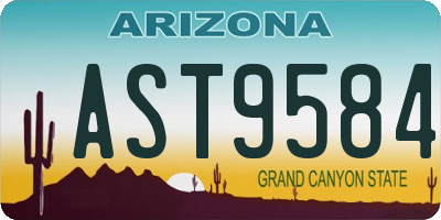 AZ license plate AST9584