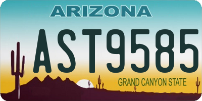 AZ license plate AST9585