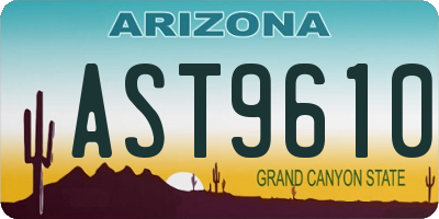 AZ license plate AST9610