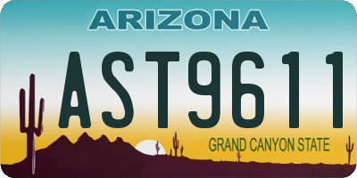AZ license plate AST9611