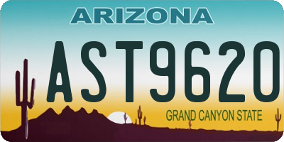 AZ license plate AST9620