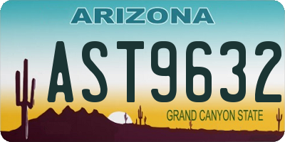 AZ license plate AST9632
