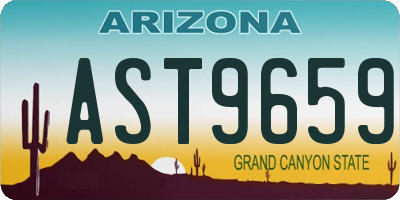 AZ license plate AST9659