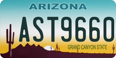 AZ license plate AST9660