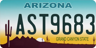 AZ license plate AST9683