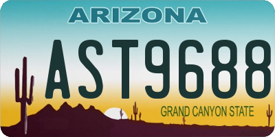 AZ license plate AST9688