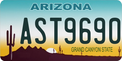 AZ license plate AST9690
