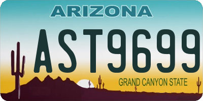 AZ license plate AST9699
