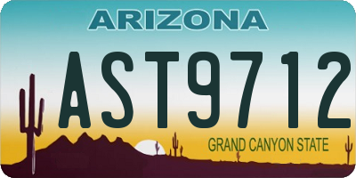 AZ license plate AST9712