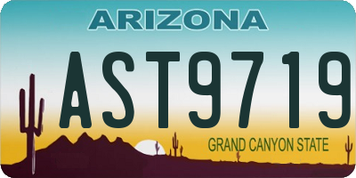 AZ license plate AST9719
