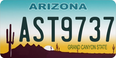 AZ license plate AST9737