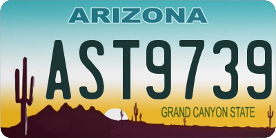 AZ license plate AST9739