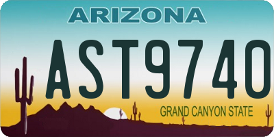 AZ license plate AST9740