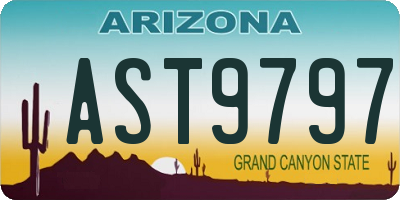 AZ license plate AST9797