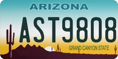 AZ license plate AST9808