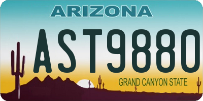 AZ license plate AST9880