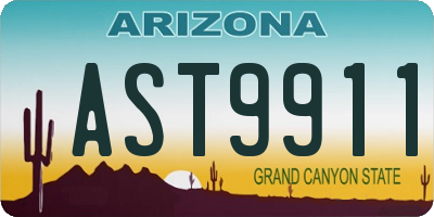 AZ license plate AST9911