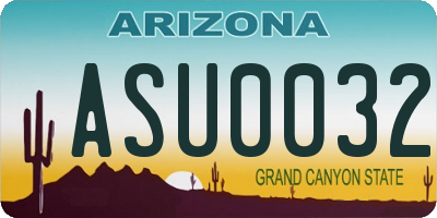 AZ license plate ASU0032