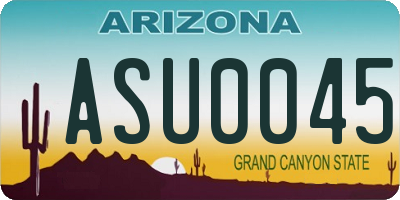 AZ license plate ASU0045