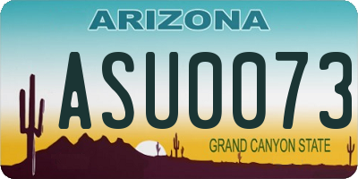 AZ license plate ASU0073