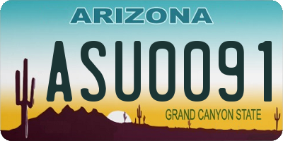 AZ license plate ASU0091