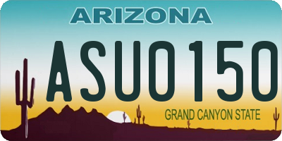 AZ license plate ASU0150