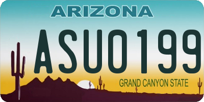 AZ license plate ASU0199