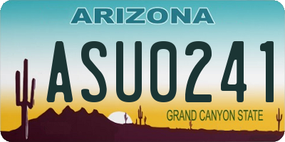 AZ license plate ASU0241