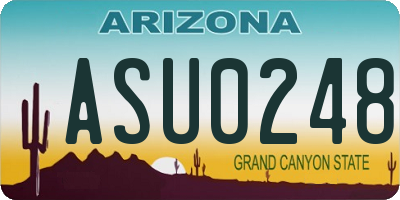AZ license plate ASU0248