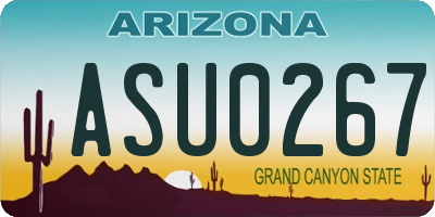 AZ license plate ASU0267