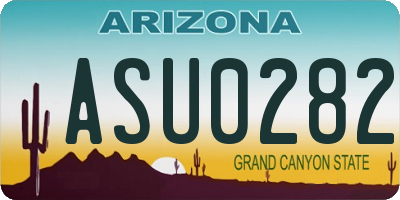AZ license plate ASU0282