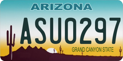AZ license plate ASU0297