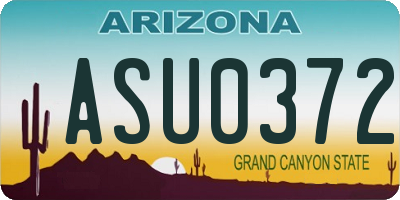 AZ license plate ASU0372