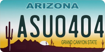 AZ license plate ASU0404
