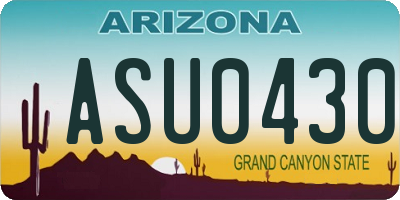 AZ license plate ASU0430