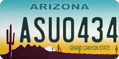 AZ license plate ASU0434