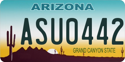 AZ license plate ASU0442