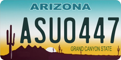 AZ license plate ASU0447