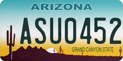 AZ license plate ASU0452