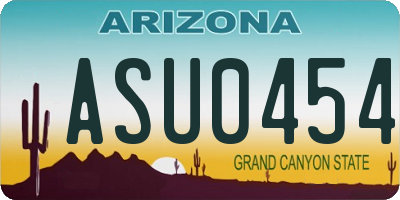 AZ license plate ASU0454