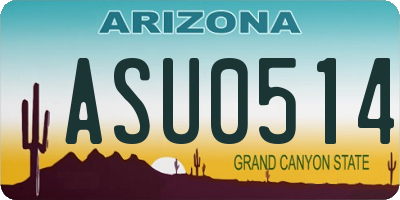 AZ license plate ASU0514