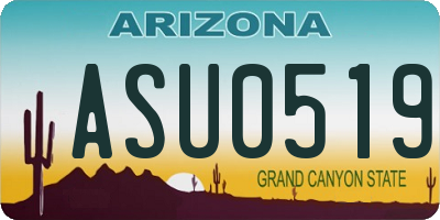 AZ license plate ASU0519