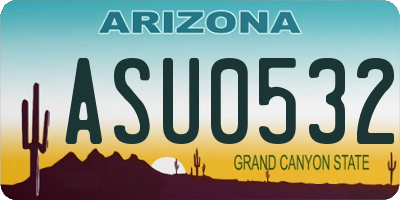 AZ license plate ASU0532