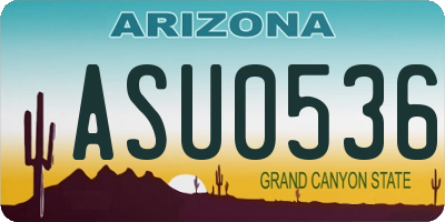 AZ license plate ASU0536