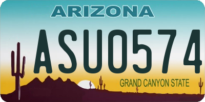 AZ license plate ASU0574